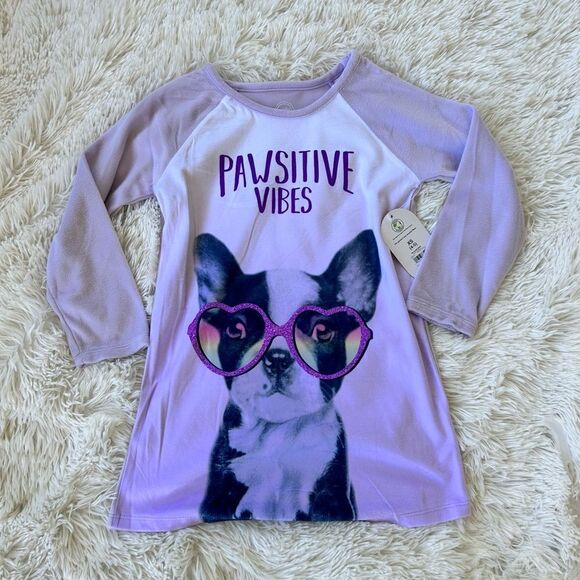 wonder nation long sleeve purple pajama night gown size 10 plus - Picture 1 of 4